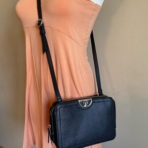 Nine West Black Crossbody Bag with Silver Detail